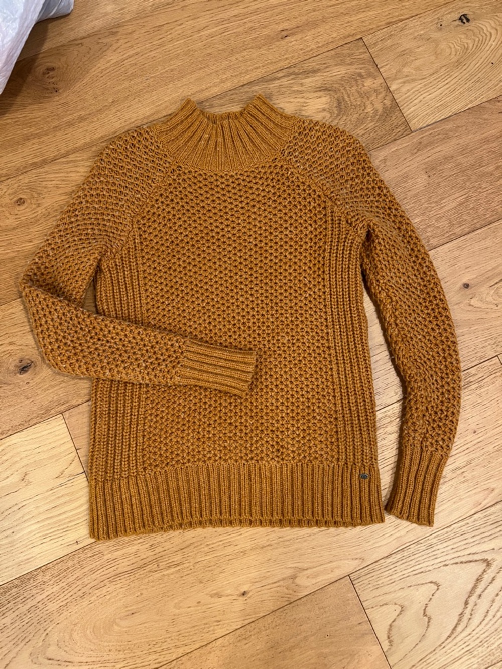 American Eagle Outfitters Chunky Mustard Mock Neck Sweater